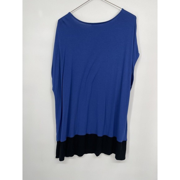 J. Jill Women's XL Petite Shirt Blue Short Sleeve Wearever Top - Picture 5 of 6